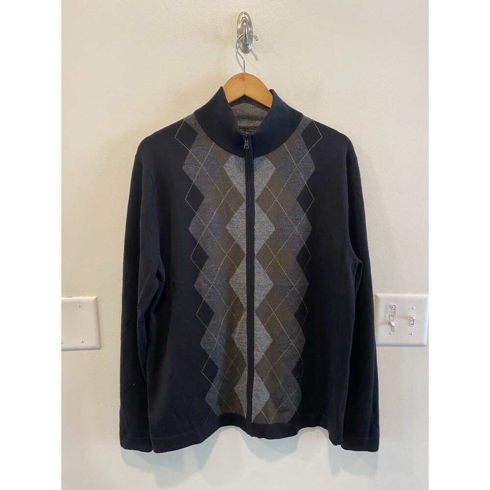 Banana Republic Men’s Merino Wool Full Zip Cardigan Sweater Large Old Money